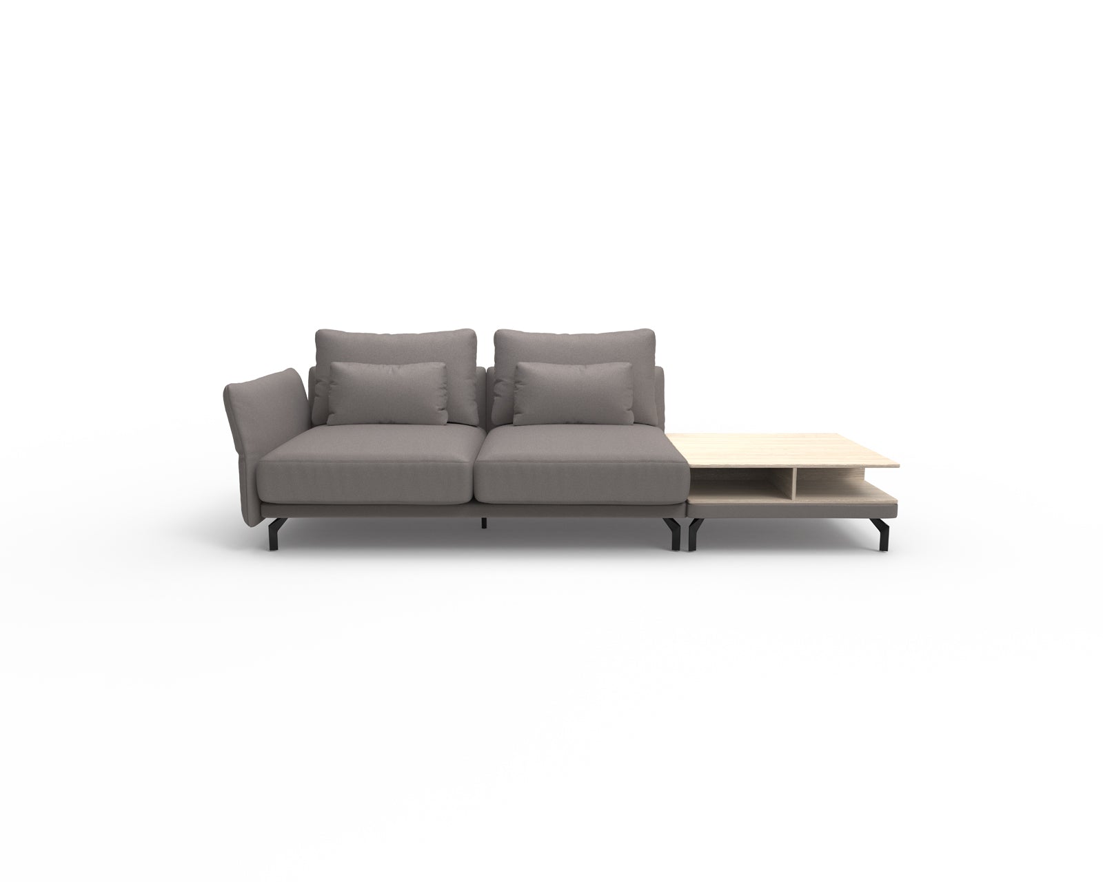 Seagull 2 Seater Sofa with Shelf Table (Right)